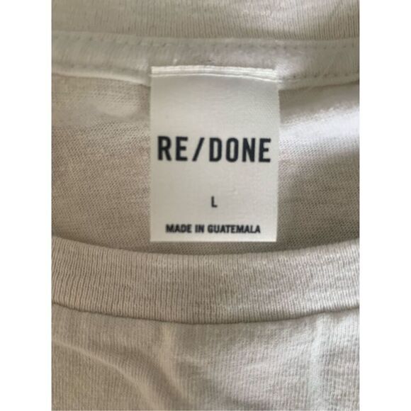 Re/Done 70s Vintage White I Don’t Do Mornings Giraffe Graphic Tee - Size Large - Picture 5 of 7